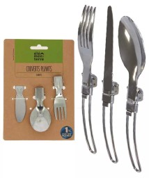 CURVES Couverts 3 pièces pliants