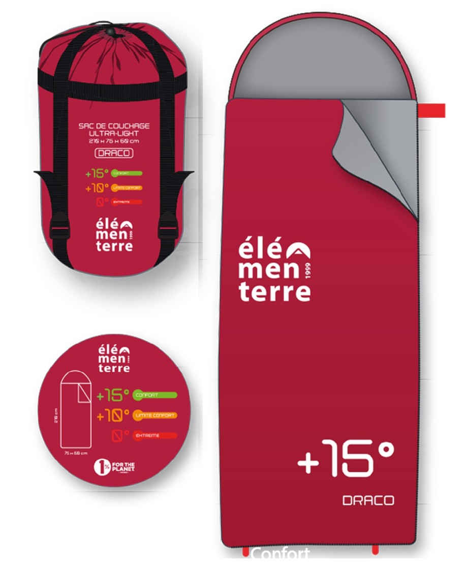 DRACO Sac de couchage ultra-light capuche