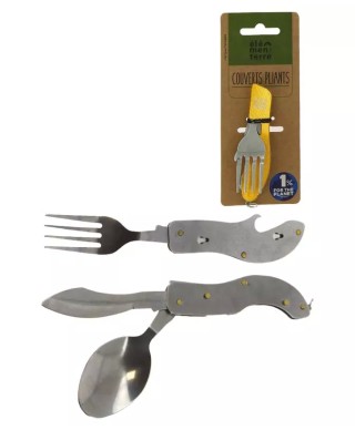 COOVY Couverts 3 pièces pliants